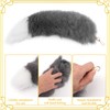 KIUGCO Furry Therian Mask and Fox Tail Gloves Set for