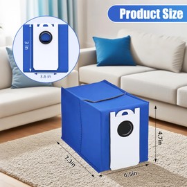 6-Pack UltraVision/UltraVision Pet Replacement Dust Bags for bObsweep RC400 & UltraVision/UltraVision Pet Robot Vacuum– 4.6L High-Capacity Self-Emptying Robot Vacuum Bags