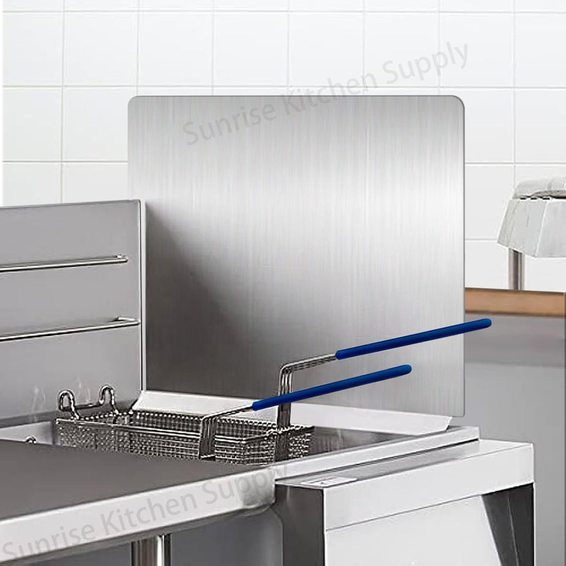 Commercial Stainless Steel Fryer Splash Guard - Universal (1)
