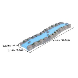 TEHAUX 2pcs Miniature Resin River Decorative Stream for Model Train Scenery Dollhouse Fairy Garden Sand Table Accessories Promotes Relaxation and Mindfulness Vibrant and Durable Design