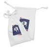 Lunarable Wyoming Fabric Pouch Set of 2, US State Map