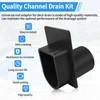 DEA Channel Drain End Adapter and Pool Deck Drain Cap