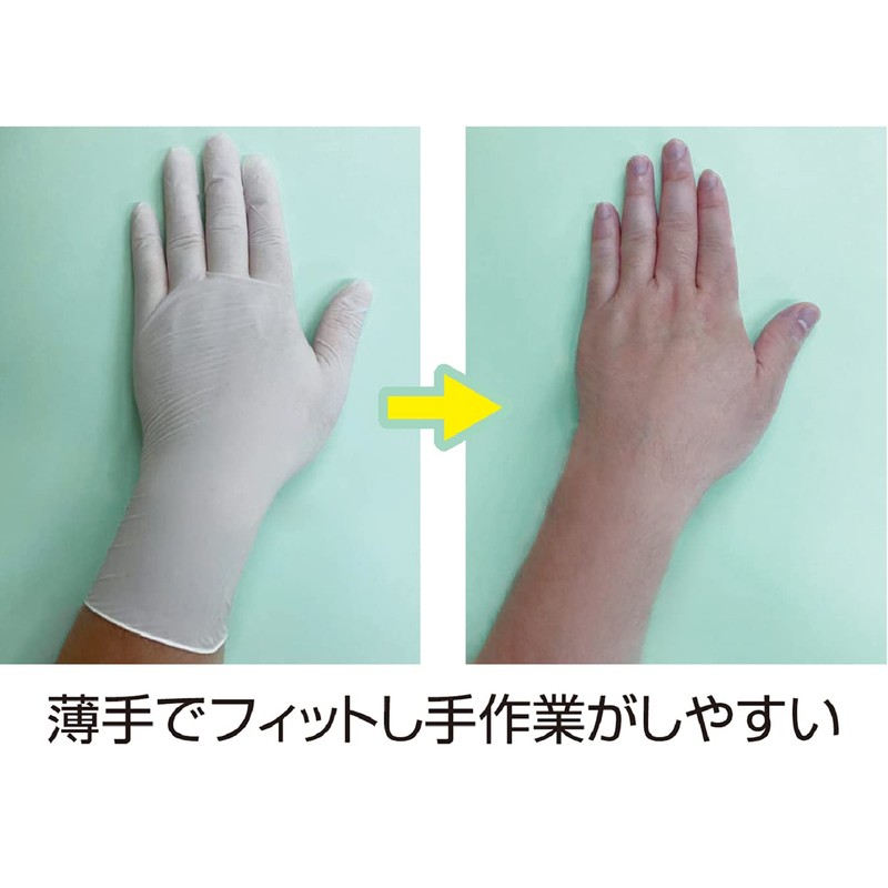 Saito Shoji Nitrile Ultra Thin Gloves, White (Powder Free), Pack