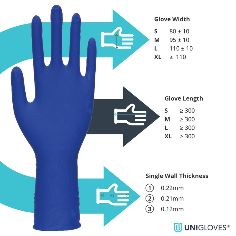 Unigloves PRO.TECT Latex HD GA0015 Single Use - Multipurpose, Powder