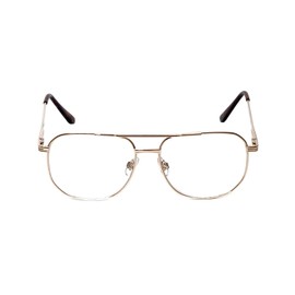 Calabria 1106 Metal Pilot Reading Glasses Gold +5.00 Power Spring Hinge 55mm