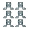 6 Pack - 8 Hole, Wing Shaped 90 Degree Connector