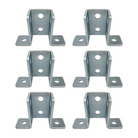 6 Pack - 8 Hole, Wing Shaped 90 Degree Connector Bracket for All 1-5/8" Strut Channel, 3 Way Cross Section - Heavy Duty, Electro-Galvanized (6)