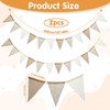 Elegaperma 8 M Hessian Bunting,Boho Beige Brown Burlap Bunting
