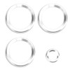 Air Conditioning Knob Ring Trim, 4Pcs/Set AC Air Conditioning Knob Trim Cover fit for Range Rover Sport Autobiography Vogue(Silver)