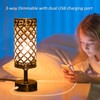 Tomshine Touching Control Bedside Table Lamp with Dual USB Charge