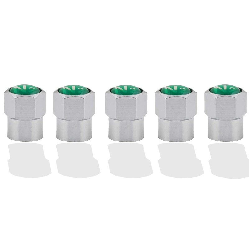 GODESON Chrome Plated Brass Tire Valve Stem Caps N2 Nitrogen