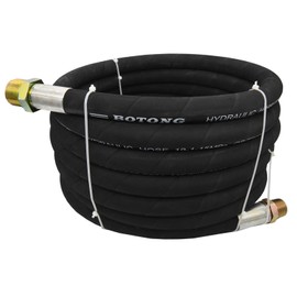 BOOTOP 3/4 Inch 20 Feet Fuel Hose with Fittings - Diesel, Kerosene & Gasoline Transfer Hose for Fuel Pumps