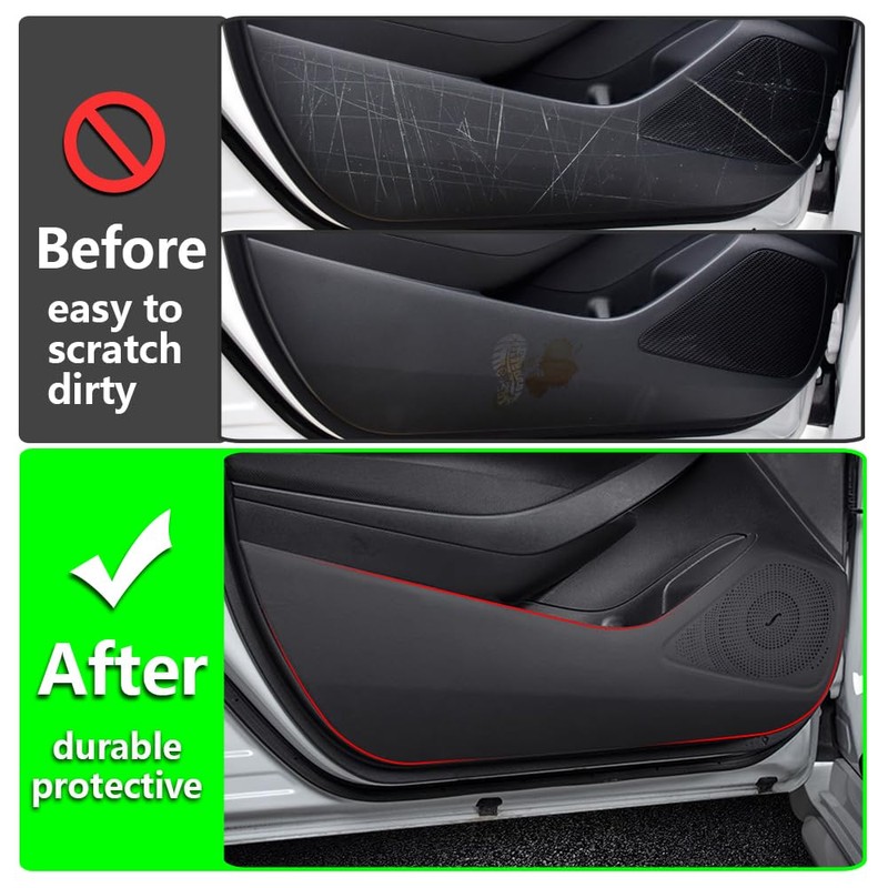 LUNQIN Car Door Anti Kick Pad for Toyota Corolla Accessories