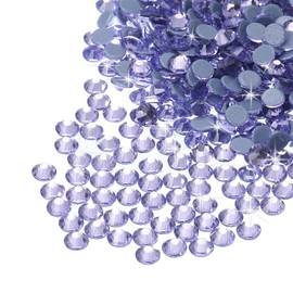 MECCANIXITY 2880 Pcs Hotfix Rhinestones Flatback Crystal Glass Gems Art Rhinestones for Crafts Clothes DIY Decoration(SS8 2.5mm,Bright Purple)