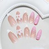 French Tip Press on Nails Almond Medium Artificial Acrylic Fingernails