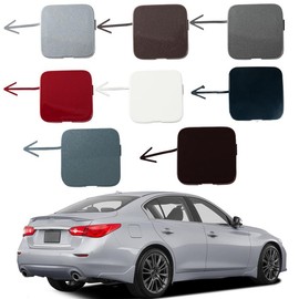 CZShiYue Car Rear Bumper Tow Hook Cover Cap Towing Eye for Infiniti Q50 2014 2015 2016 2017 2018 850714GA0A 85071-4GA0A Trailer Cover (Silver, Right Passenger Side)