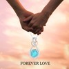 Turquoise Infinity Love Heart Necklace - 925 Sterling Silver Pendant Jewelry