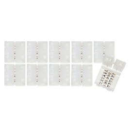 Litcessory Cut-End to Cut-End Connector Compatible with Nanoleaf Essentials Lightstrips (10 Pack, White)
