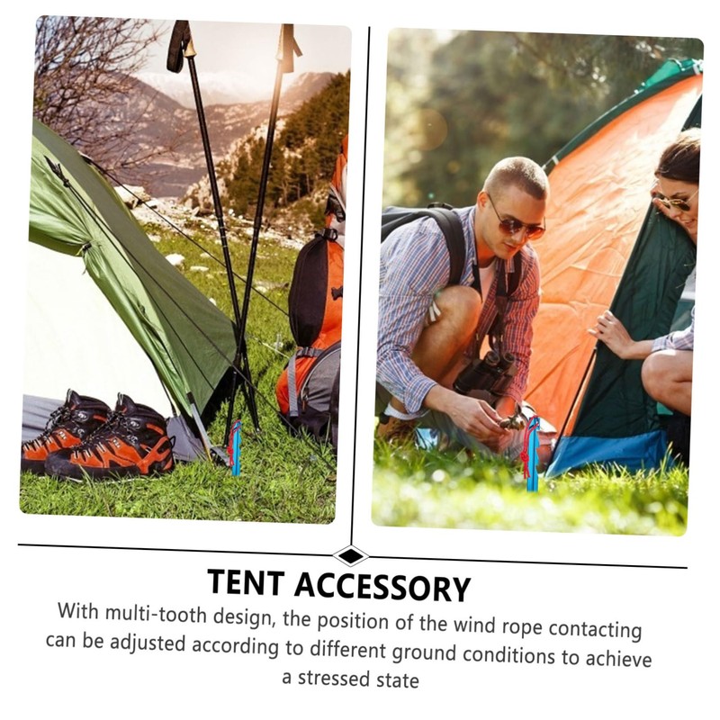 Kisangel 10pcs Adjustable Tent Stakes Tent Pegs for Camping Lightweight
