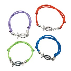 Fun Express - Religious Fish Friendship Bracelets - Jewelry - Bracelets - Friendship Bracelets - 12 Pieces