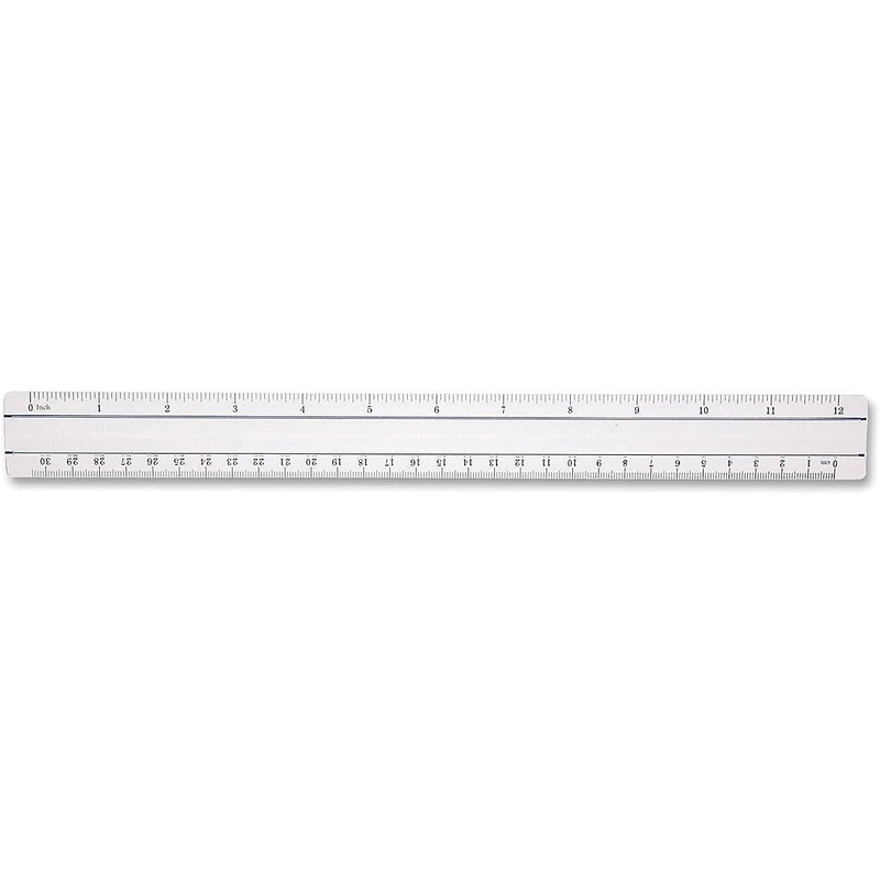 Westcott 15571 Clear Data Processing Magnifying Ruler, 12 Inch