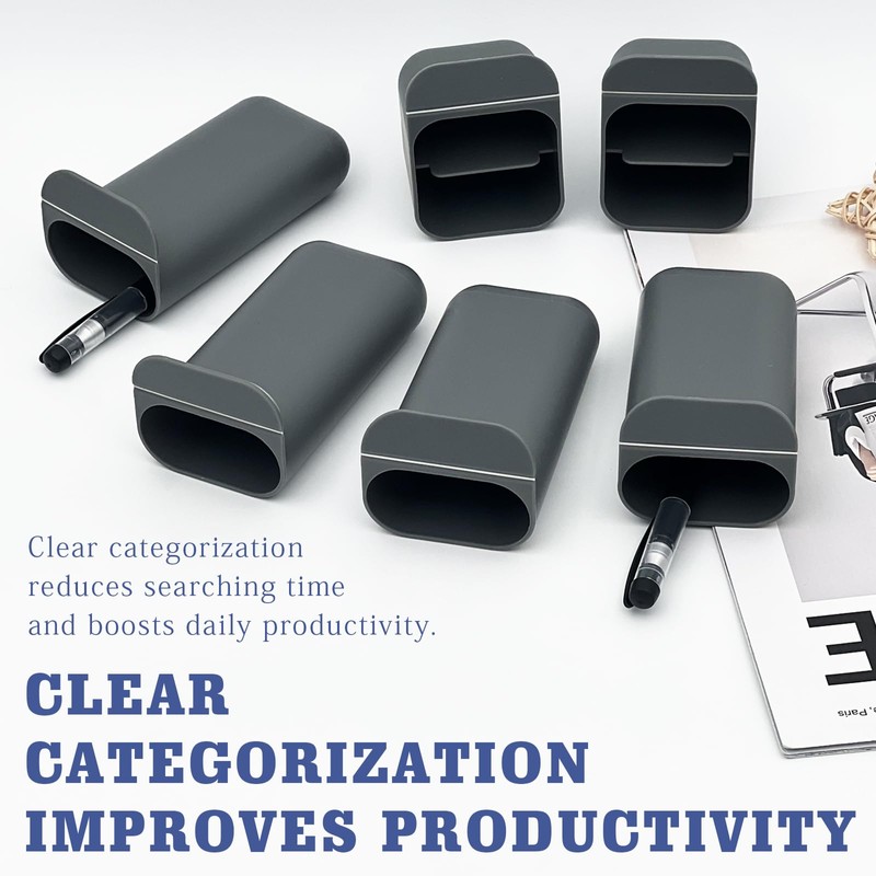 6 Pack DIY Mesh Pencil Holder Cups – Gray Polypropylene