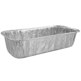 PACTOGO 3 lb. Disposable Aluminum Foil Loaf Bread Baking Cooking Pan 10.75" x 4.5" x 2.31" - Heavy Duty Made in USA (Pack of 40)