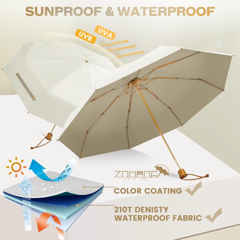 ZOMAKE Umbrella Pocket Umbrella Storm Proof - Small Umbrellas Compact
