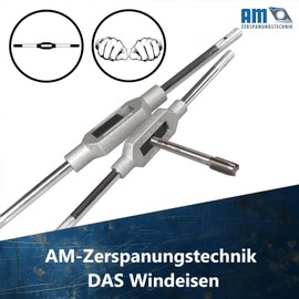 AM-Zerspanungstechnik Tap Wrench, Adjustable Pro Tap Wrench for Taps, Choice of Different Holders, Adjustable for Tap Cutter Set - M5-M20, Size 3