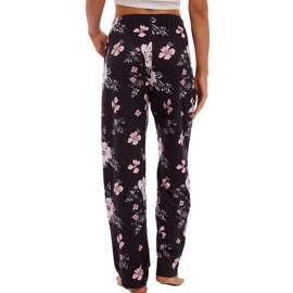 iniber Comfy Pajama Pants for Women, Stretch Drawstring Lounge Pants with Pockets, Soft Casual Loose Yoga Pants Wide Leg Pjs Bottoms