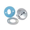BlueVue Overflow Gasket Kit with Trip Lever Overflow Cover, Chrome