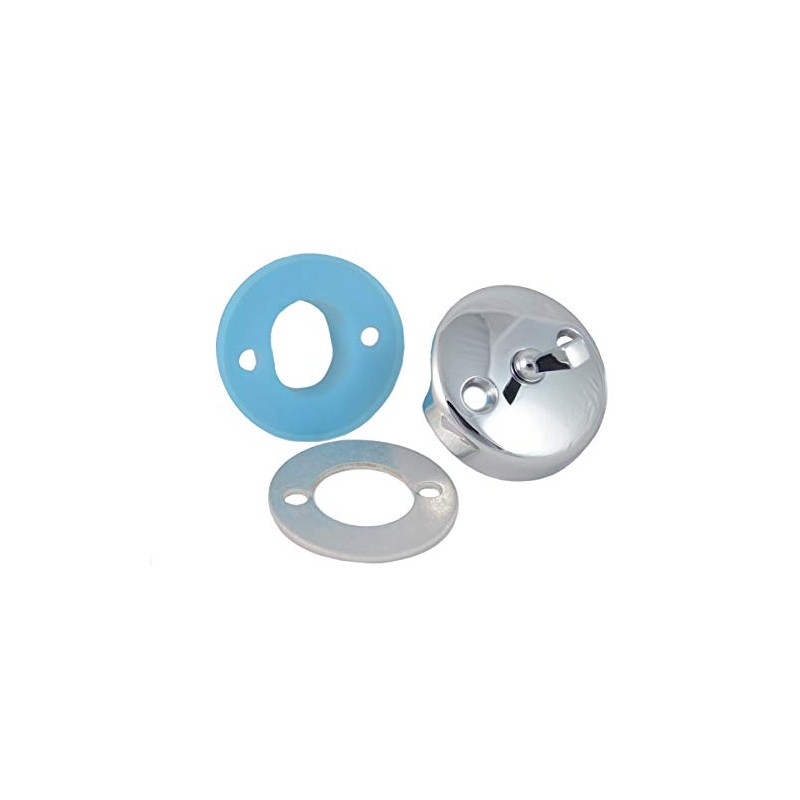 BlueVue Overflow Gasket Kit with Trip Lever Overflow Cover, Chrome