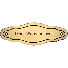 Curved Brass Plaque with Engraving