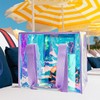 TotePrint Holographic PVC Stadium Carry Bag - Waterproof Event Bag