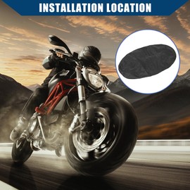 Hihaha M Size Motorcycle Rain Seat Cover/Outer Waterproof Saddle Seat Protector Cover/Durable Flexible/1Pcs Black