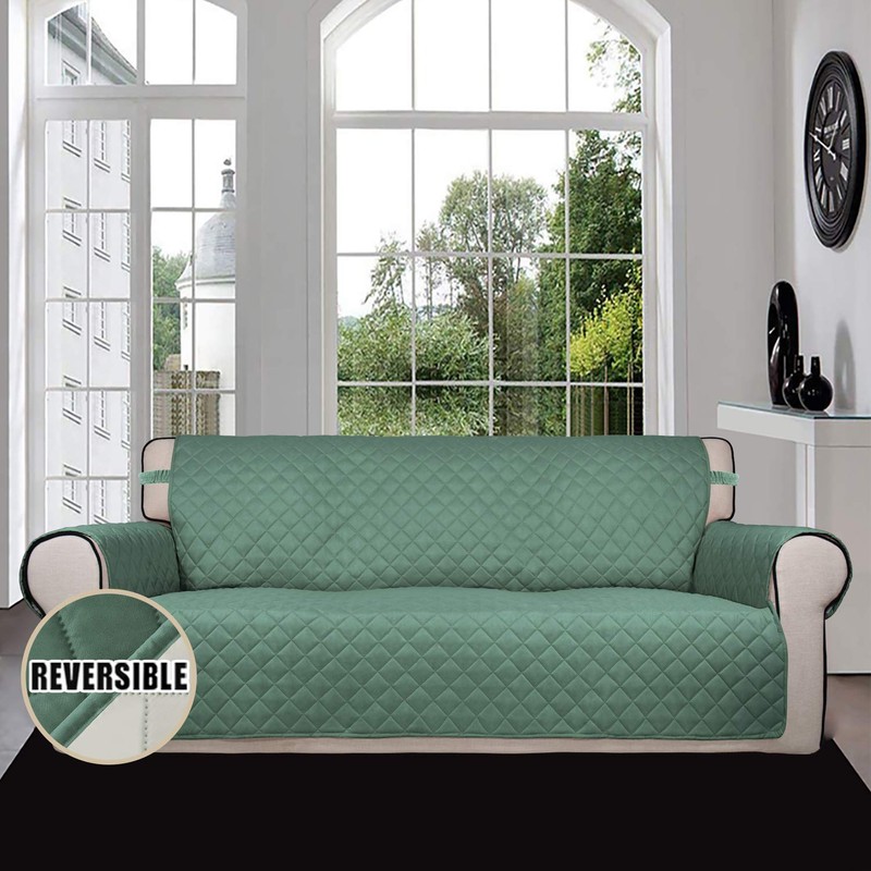 Easy-Going Reversible Couch Cover for 3 Cushion Couch Sofa Cover