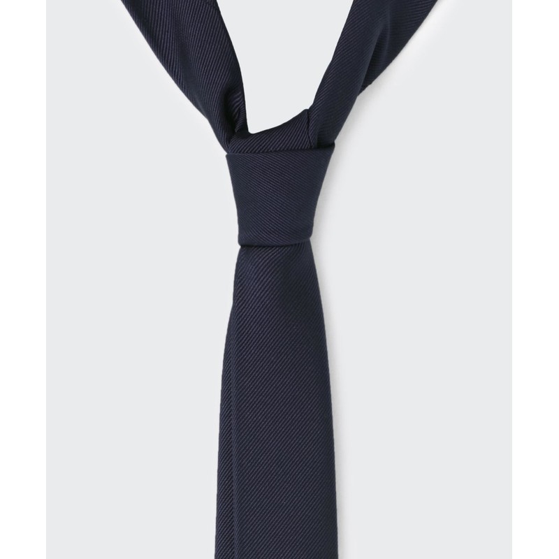 Musinsa Standard Silk Slim Solid Tie [Dark Navy]