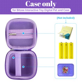 GOHHME for Bitzee Interactive Toy Digital Pet and Case Hard Carrying Case,Protective Storage Holder for Bitzee Virtual Electronic Pets Kids Toys,Purple
