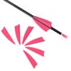 1.75 Inch Plastic Arrow Feathering Shield Shape Rubber Feathers Plastic