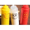 New Star Foodservice 28560 Smiley Faces Squeeze Bottle Set, Plastic,