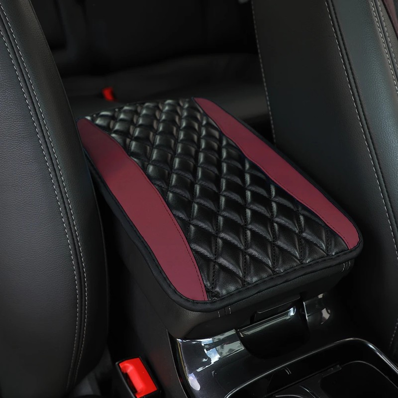 Car Armrest Cushion for Center Console – PU Leather Anti-Scratch