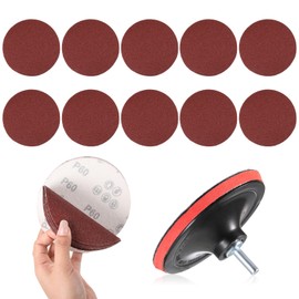 12 pcs Sander for Drill Attachment 5" Sanding Discs Pad Kit,Drill Sanding Attachment Grinder Sanding Attachment, Sanding Discs Pads Kit for Drill Grinder Rotary Tools with Sanding Pad and Shaft