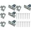 Interior Door Tubular Latch Set, 65mm, 4-Pack with Strike Plates