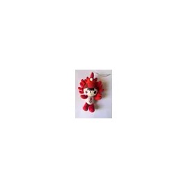 Peluche Red Fuwa Huanhuan Beijing Olimpiadas Año 2008 /10cm. Rojo (Usado)