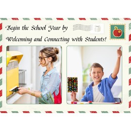 WaaHome Welcome Back to School Postcards - for Students 30pcs Teacher Postcards 4"x6" Welcome to Our Class Postcards for Kids Teacher Kindergarten Preschool Back to School Supplies