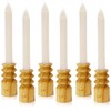 DEYBBY 8'' White Beeswax Taper Candles, 6 Pack Natural Honey