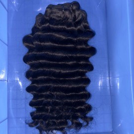 Human Hair for Braiding Raw Half Wig Hair Vendor Raw Indian Hair Bundle Supplierstyle: raw hair, color: 1 pcs bundle loose deep, Stretched Length: 20 Inch
