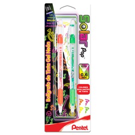 Pentel de México K96BP2-M Solar Pop, Colores Surtidos, Blíster 2 piezas, pack of/paquete de 2