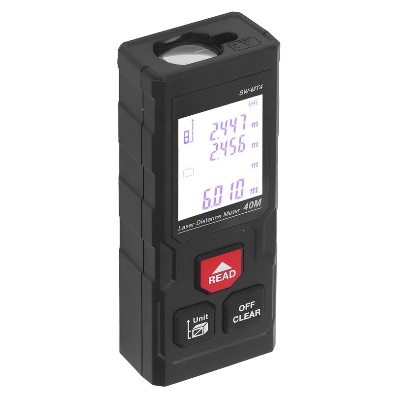 Laser Distance Meter Millimeter Level Accuracy 40m Range Red Light