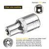 HARFINGTON 3pcs E-Torx Socket 1/4" Drive E5 Star Female Socket